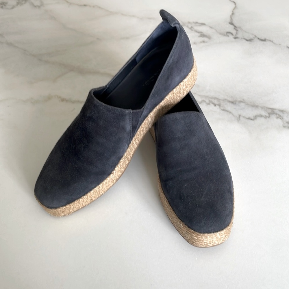 Vince Navy Blue Suede Slip On Espadrille 
 Size US 7.5